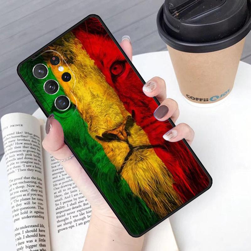 Bob Marley Rasta Lion phone case Cover For Samsung Galaxy S24 S25 Ultra S21 S22 Ultra S10E Note 10 Plus Note 20 FE S23