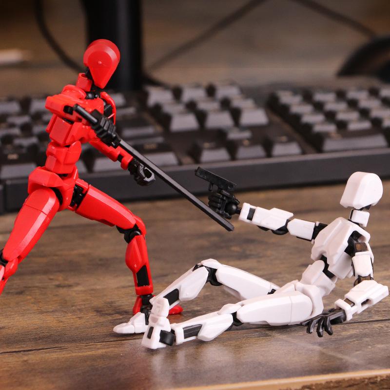 Sada akční figurky, obří meč Robot Akční figurka Robo 3D vytištěná 13 Akční figurka Fidget Toys kloubová, Sběratelé Desktop