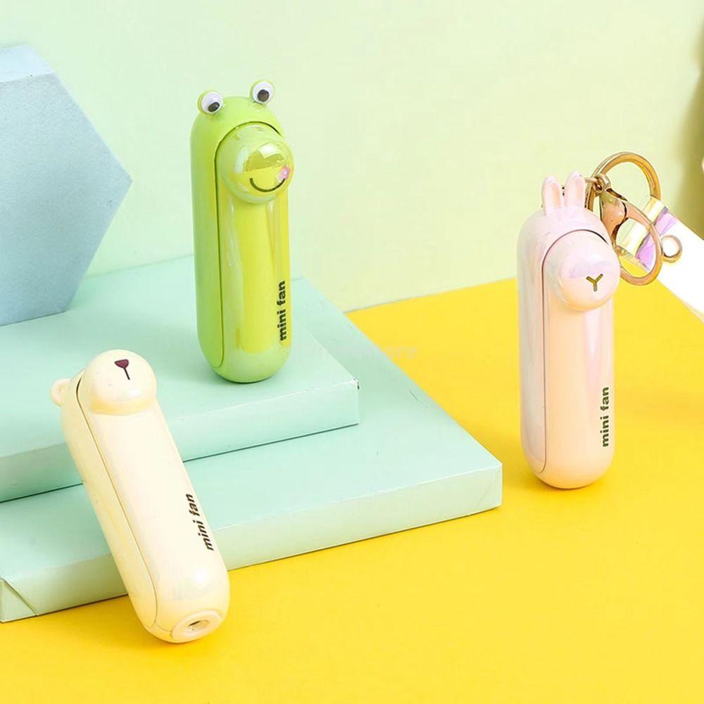 Lightweight Keychain Fan 3 Speeds Handheld Fan Small Pocket Mini Folding Fan Outdoor Travel