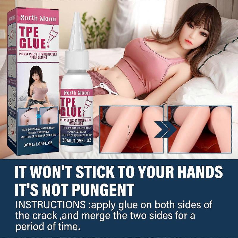 For TPE Dolls Repair Glue Fast Drying Flexible Strong Bond Transparent Invisible Fix