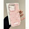 Kreativní dívčí růžový vlnový puntíkovaný s mašlí pouzdro na telefon pro iPhone 17 16Pro 15 14 13 12 11Promax XS XR 78Plus Vysoce kvalitní průhledný měkký kryt