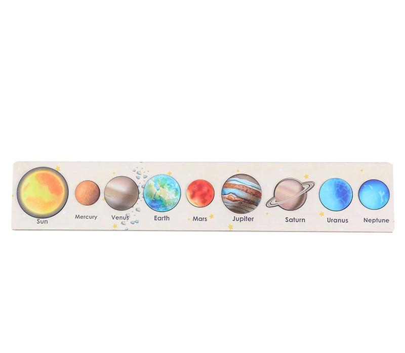 Wooden Solar System Puzzle for Toddlers Planet Toys Kids Space Puzzles Preschool Learning Activities Montessori Educational Toys