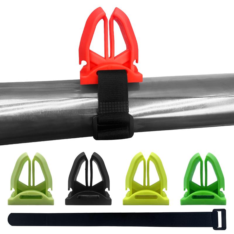 Portable Rubber Fishing Rod Holder for Various Fishing Pole Fastener Binding Clip Tight Fishing Accessories