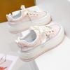 White Shoes for Students Women Trendy Summer New Platform Height Increasing Breathable Casual Shoes Street Shot