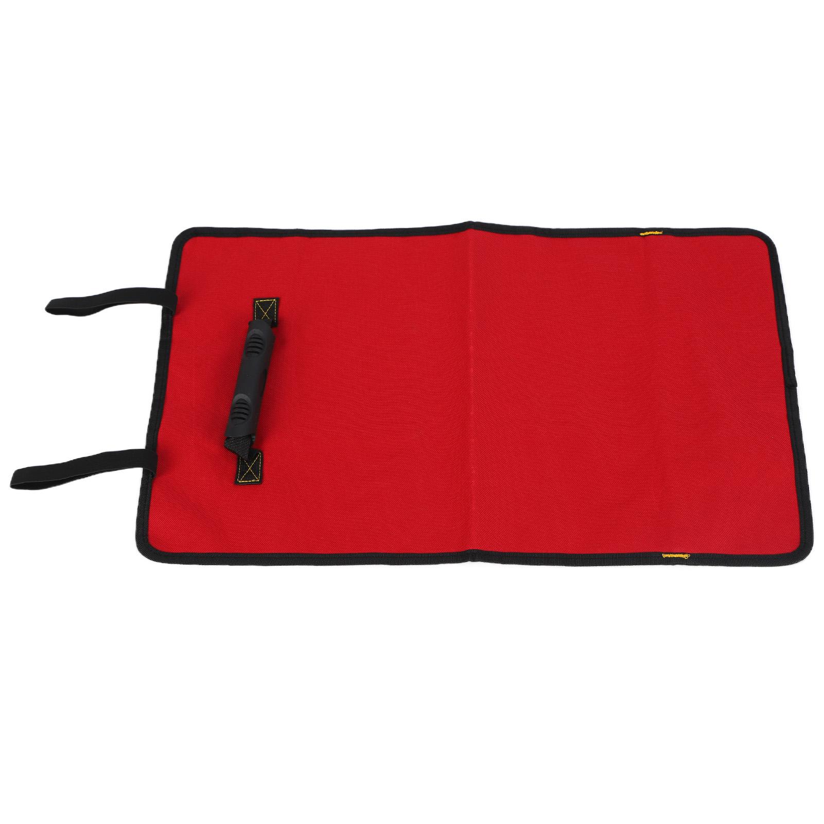 

Сумка для инструментов общего назначения большой вместимости из ткани Оксфорд, сворачивающаяся сумка для инструментов, рулонная сумка для ремонтного инструмента(красный )