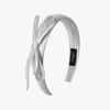 Mellotory Wide Ribbon Satin Hairband (light Gray)