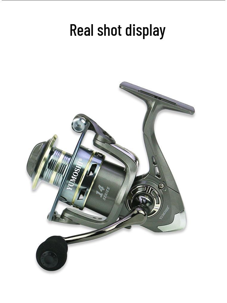 All-Metal Spinning Fishing Reel - Outdoor Lure, Long Cast, Sea Rod Anchor, and Fishing Gear.