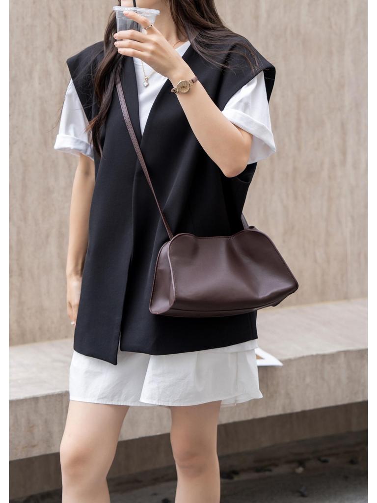 The Row Peggy Cowhide Clutch: 2025 Women's Large-Capacity Shoulder Bag