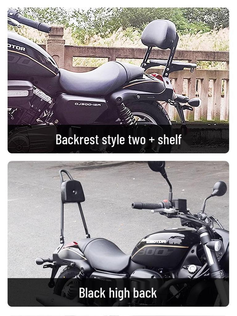 Retro Rear Backrest & Anti-Fall Guard for Qianjiang Flash 300S Motorcycle