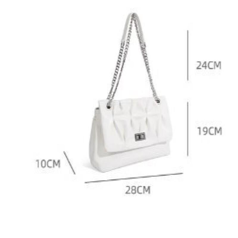 Nuova Borsa a Spalla alla Moda di Alta Qualità Borsa a Tracolla Diagonale Casual da Donna Borsa Sottobraccio Semplice Multifunzionale Retro con Catena