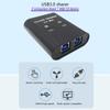 USB Printer Sharing Device, 2 in 1 Out Printer Manual Sharing Device 2Port KVM Switching Splitter Hubs Converters