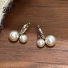 Smooth Surface Earrings 1 Pair Faux Pearl for Women Small