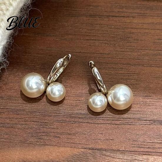 Smooth Surface Earrings 1 Pair Faux Pearl for Women Small