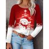2023 Fashion Women's Pullover Christmas Blue Star Graphic Casual Sports O-Neck Long Sleeve Tops Micro-Elastic Fall & Winter