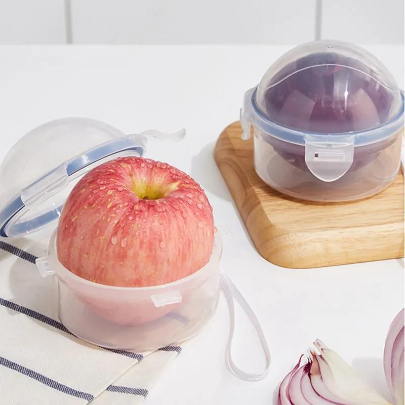 Reusable Food Saver Box Tomato Garlic Onion Lemon Keeper Refrigerator Clear Box Vegetable Fruit Holder for Food Fresh Keeping
