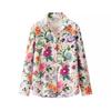 European and American Style, New Women's Clothing, Classic, Versatile, Foreign Style, Flower-printed Poplin Shirt