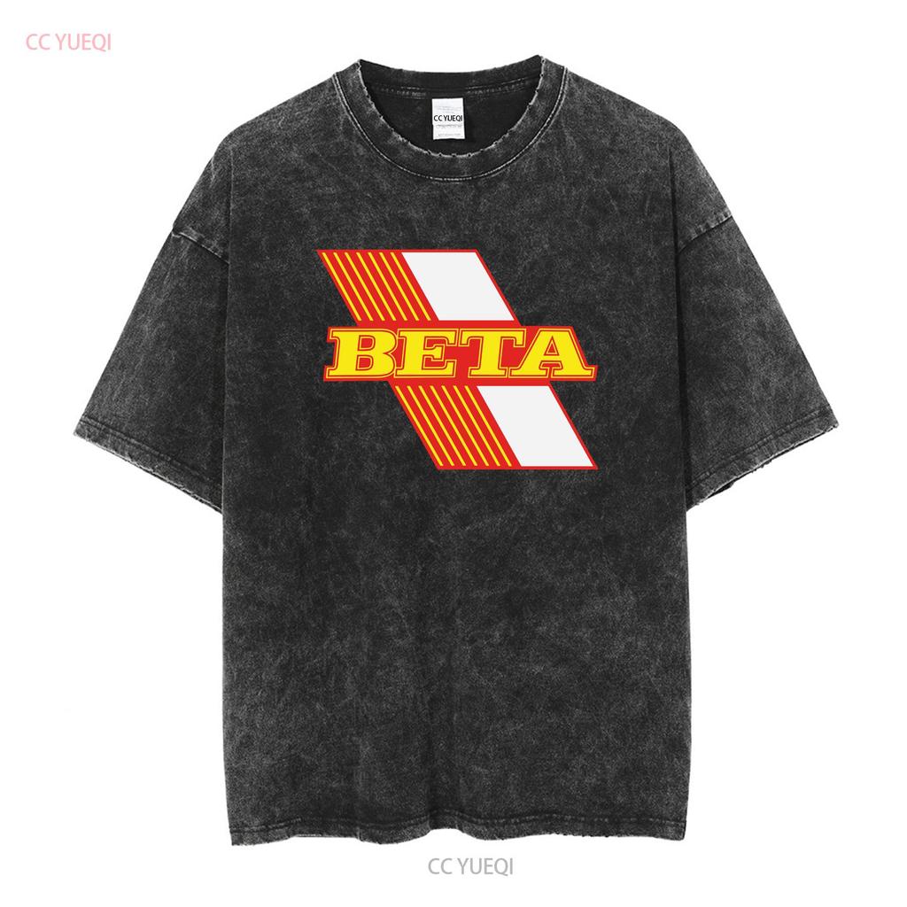 Beta Motorcycle Enduro RR Retro Italian MX Trial T Shirt Style Long or Short Sleeves Vintage Washed Streetwear Homme Breathable