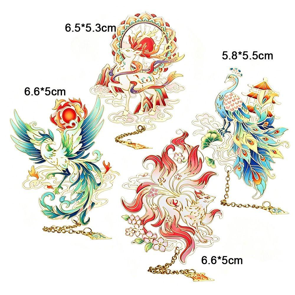 Metal Animal Bookmark Pendant Book Clip Retro Metal Bookmark  Student