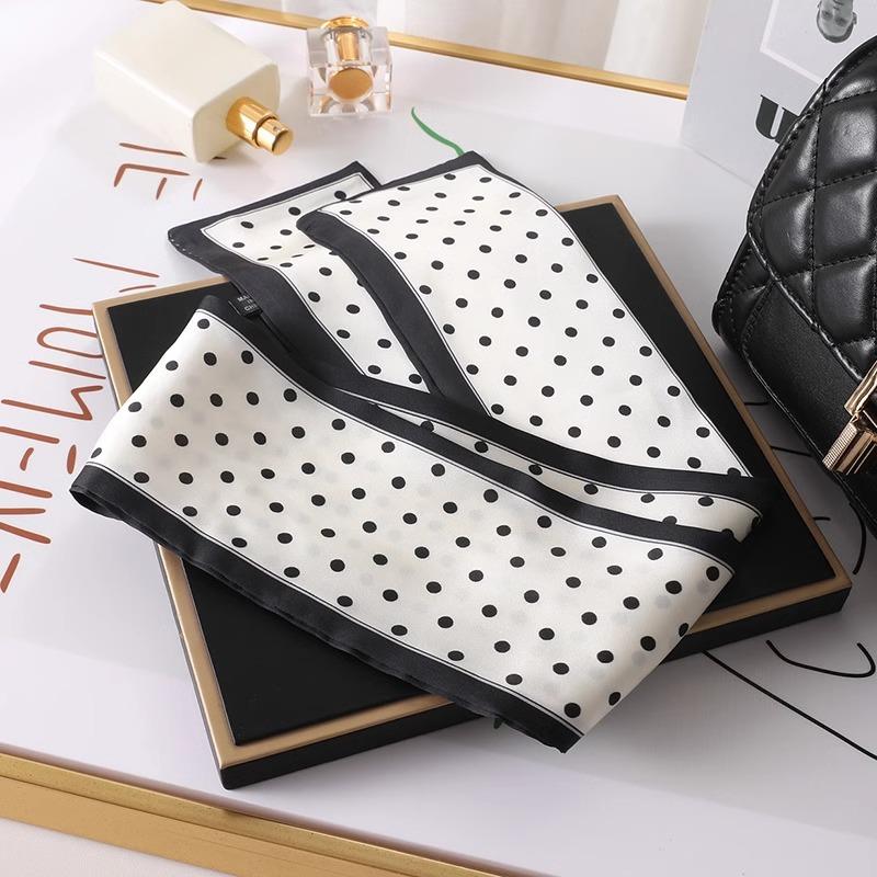 Silk Scarf Headband French Braided Hair Ribbon Versatile Ponytail Streamer Headgear Bag Decoration