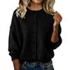 Women's Fashionable Casual Knitted Top Solid-Colour Long-Sleeved Cardigan Jacket