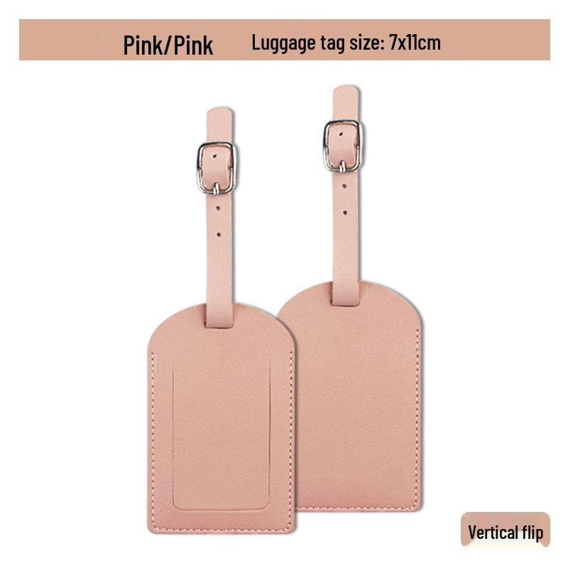 Thickened PU Leather Luggage Tag with Signature Card and Anti-Lost Features