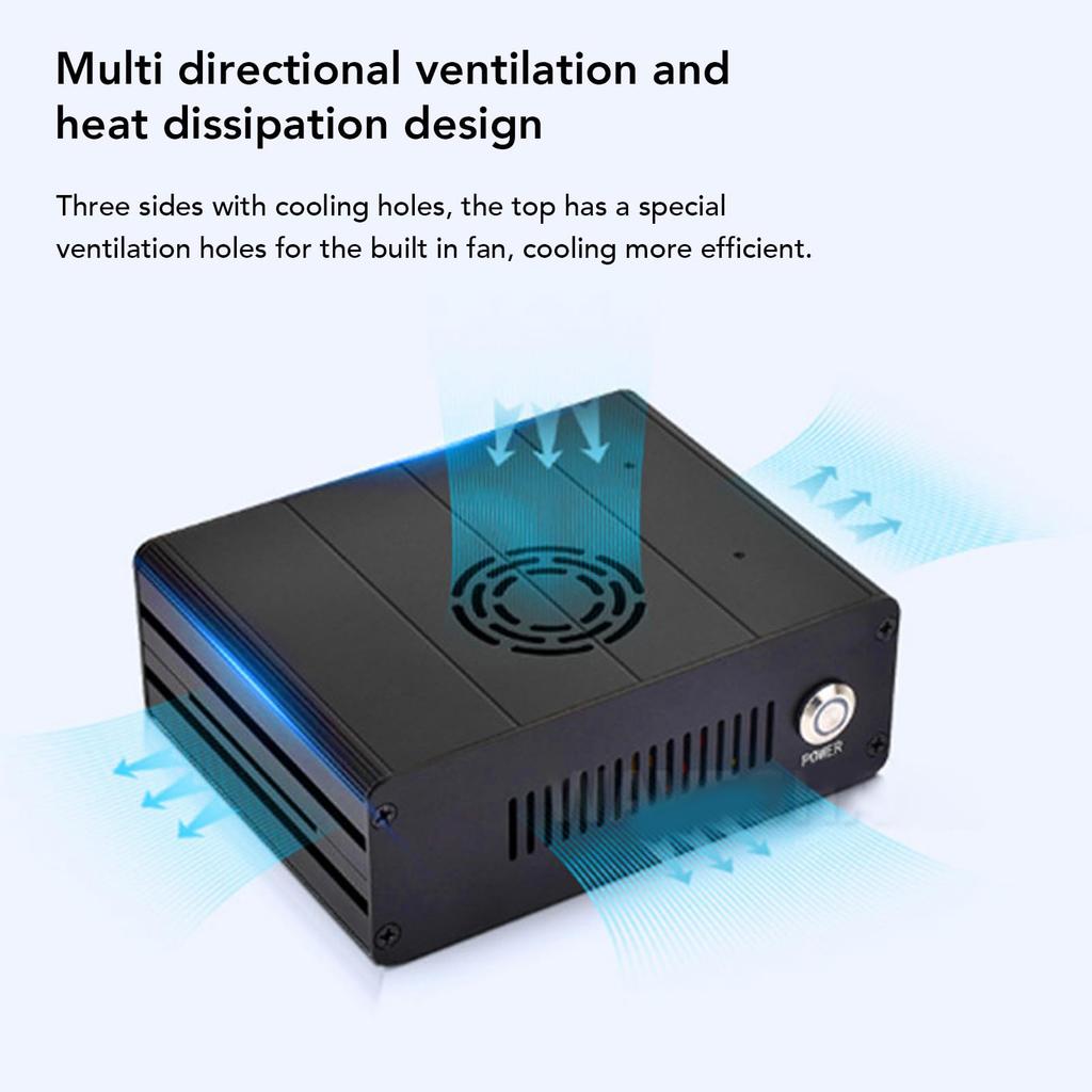 Mini boîtier d'ordinateur en alliage d'aluminium avec support de caméra pour Jetson Orin pour Jetson Orin NX prend en charge le boîtier de réglage de rotation d'angle de 180 degrés,