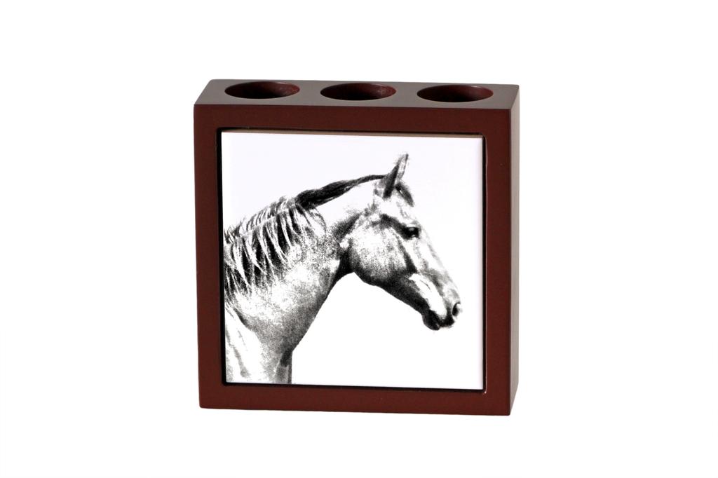 Selle Francais – Pen holder with a horse, desk organizer with a print | Art-Dog