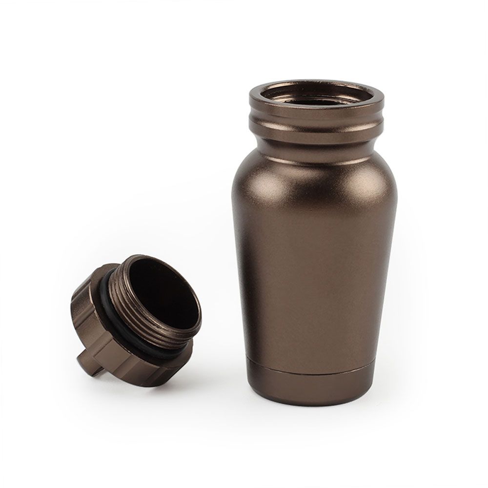 Pill Holder Aluminum Zinc Zinc Alloy Waterproof Canister Medicine Container Pill Case Capsule Bottle