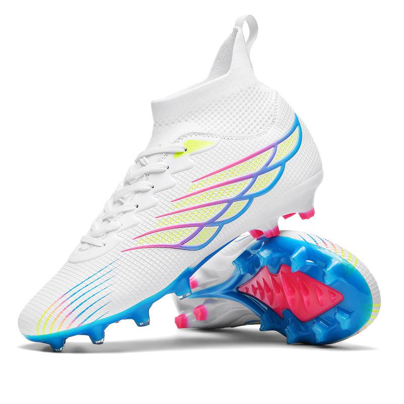 Youth Training Shoes Men'S High Top Football Shoes Large Size Sports Grass Outdoor Spike Competition