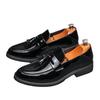 British Style Leather Shoes Men's One-pedal Men's Loafers Business Leather Shoes Men's Fringed Casual Shoes Retro Large Size Men's Shoes