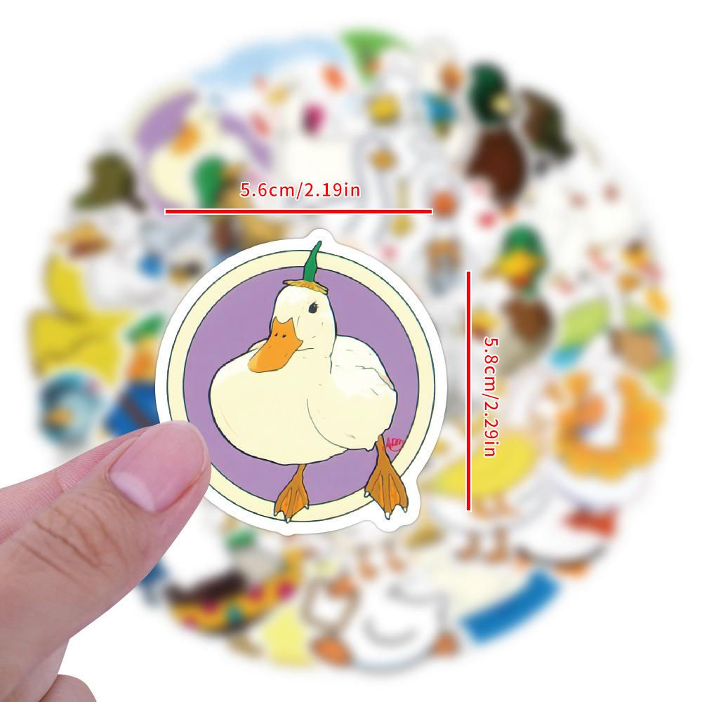 60 Cute Duck Graffiti Stickers Cartoon Animal DIY Skateboard Mobile Phone Case Suitcase Waterproof Stickers