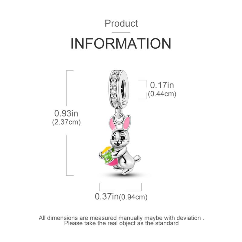 Copper Rabbit Pendant Rabbit Birthday Cake Beads Fit 4Mm Hole Diamete Charms Bracelets Women Diy Jewelry Gift