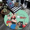 Popeye the Sailor3 Round Area Rug,Carpet Rug for Living Room Bedroom Sofa Playroom Decor,Non-slip Floor Mat