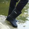 High-end Rain Shoes Men's Closed Rainproof Waterproof Shoes High School Tube Non-slip Winter Velvet Rain Boots Work Warm Rubber Shoes
