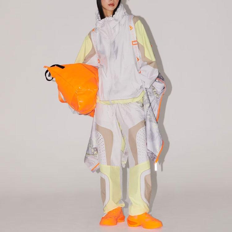 (WMNS) adidas Par Stella McCartney Haut de survêtement tissé Tailles asiatiques 'Blanc Jaune' Femme IT7528