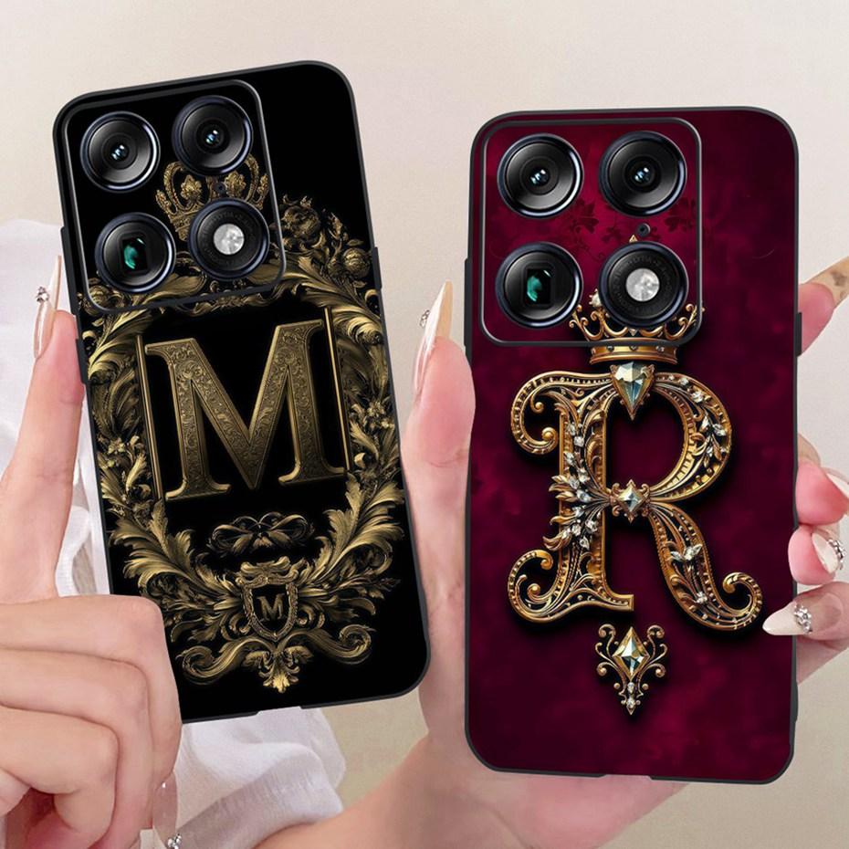 Fashion Crown Letter Case For Motorola Signature XT2603-2 Soft Black Silicone Back Cover For Motorola Signature 5G Phone Cases