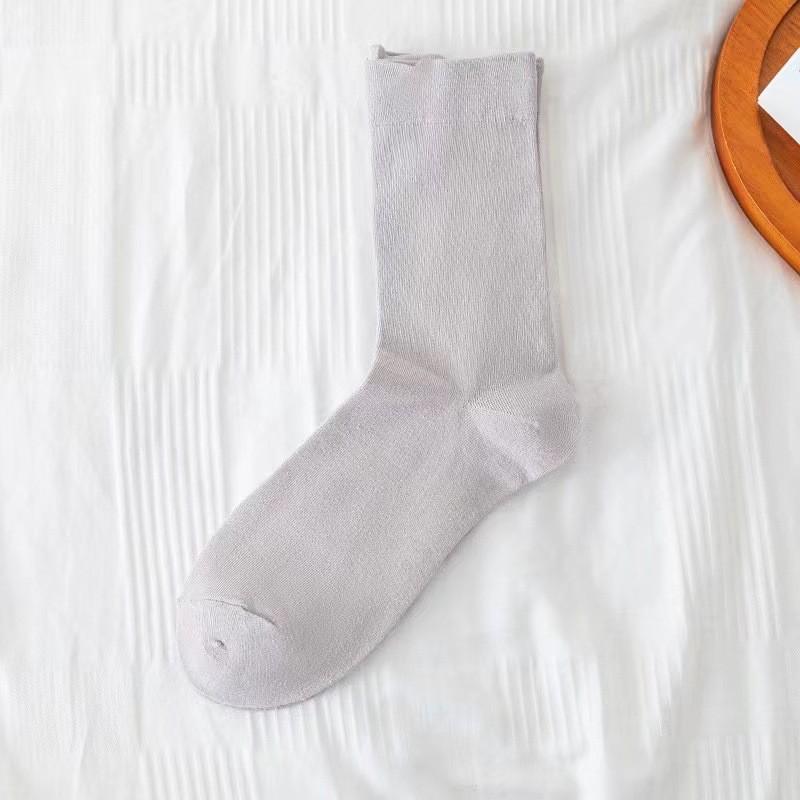 Ladies Spring and Autumn Breathable Deodorant Sweat Absorbing Boneless Month In The Tube Pile Socks