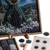 Zestaw do Artystycznego Wciskania Tkanin 3D DIY, Kreatywny Zestaw Rękodzieła, Projekty Leśne Fantasy Zwierzęta Zestaw do Prasowania dla Dorosłych Początkujących,
