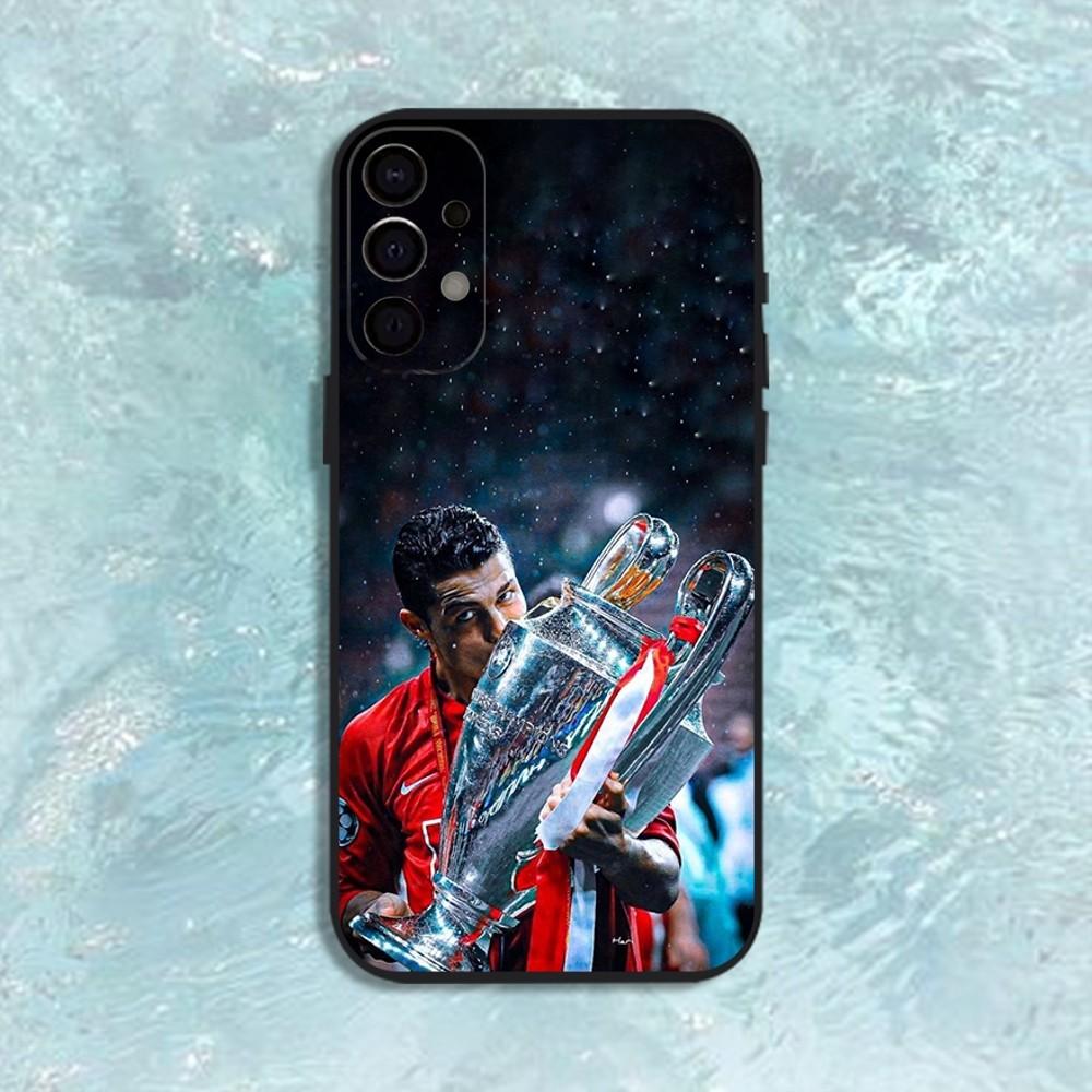 CR7 Football Star R-Ronaldo-ES Phone Case For Samsung S25,S24,S21,S22,S23,S30,Ultra,S20,Plus,Fe,Lite,Note,10,9,5G Black Cover