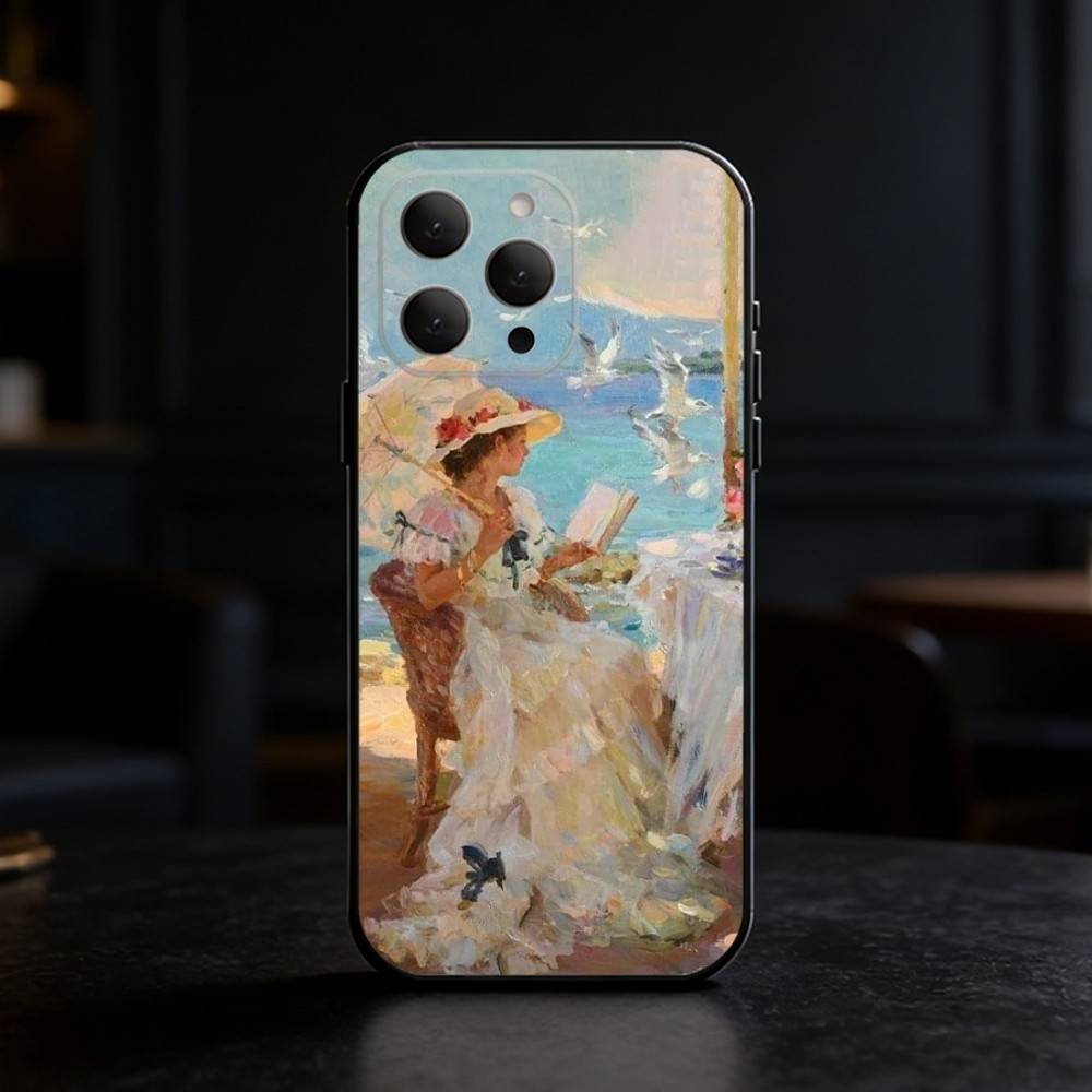 

Renaissance art Painting Phone Case For iPhone 17,16,15,14,13,12,11 Plus,Pro Max,SE4Soft Silicone Black Cover iPhone15promax