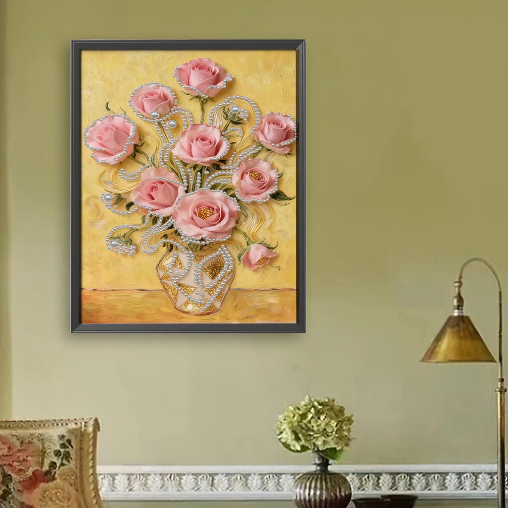 DIY Pearl Dot Painting Without Frame Pearl Gem Paintings Picture Arts Craft 30x40cm for Adults Beginners Home Wall Decor
