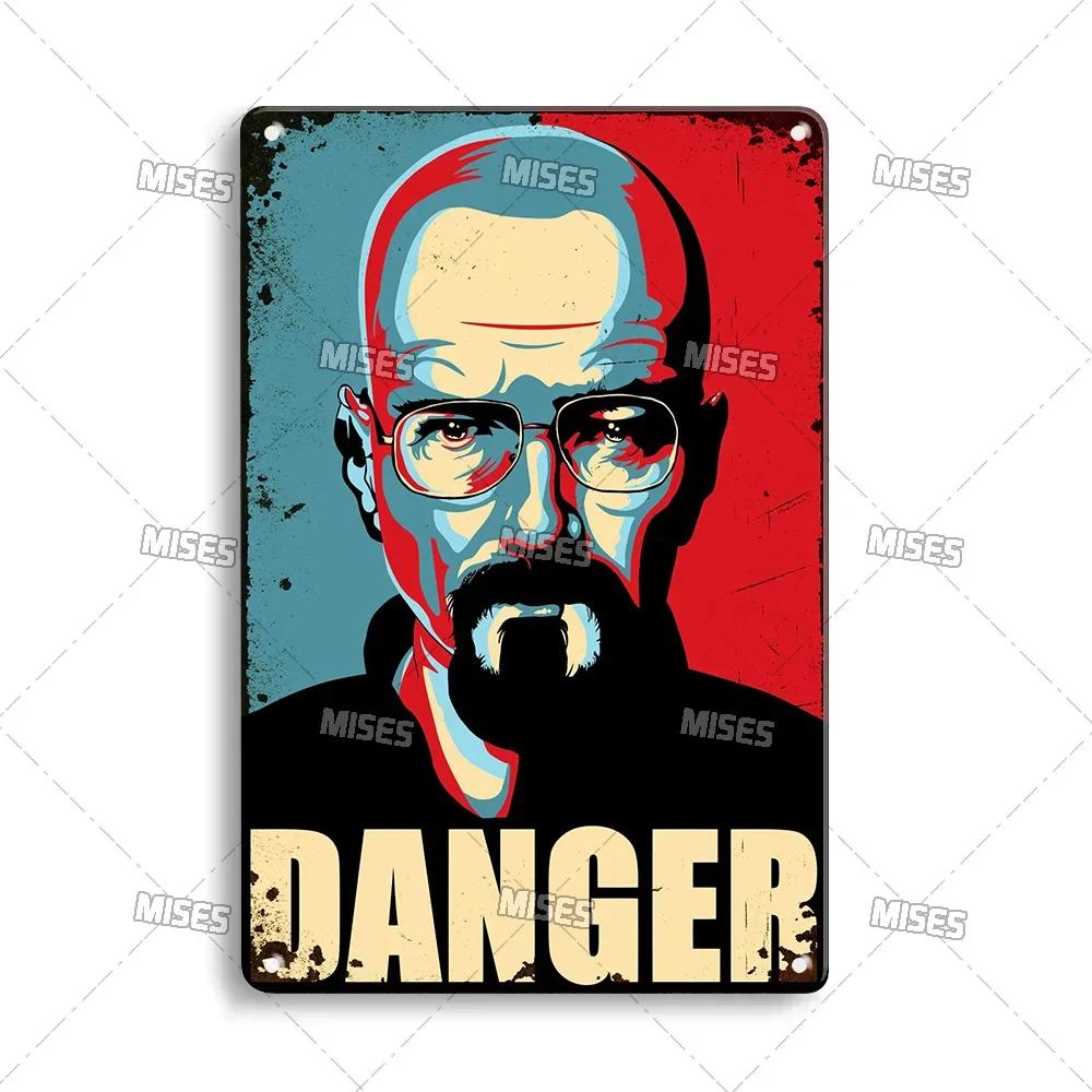 Breaking Bad Klassische TV Metallplatte Retro Metallposter Bar Club Metallplakette Altes Metallblechschild Bar Zuhause Studio Wanddeko