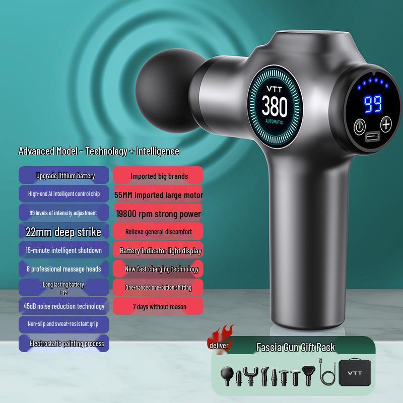 אקדח עיסוי VTT - דגם 99, אקדח עיסוי מקצועי להרפיית שרירים 99 הילוכים