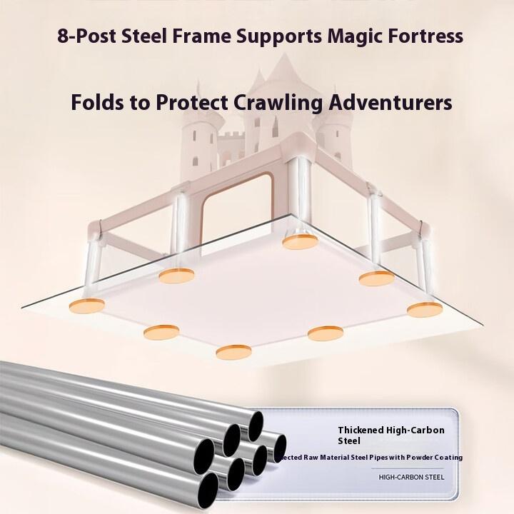 Free installation of folding baby fence, climbing mat on the ground, protective fence, living room crawling fence, baby children's game fence