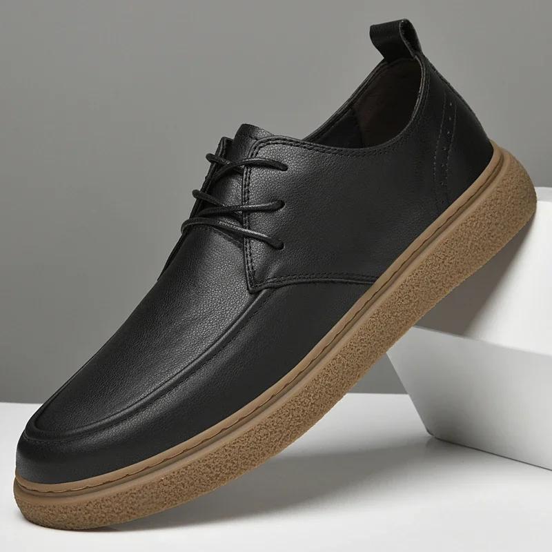 

Luxury Brand Soft Sole Lace Up Oxford Shoes Casual Genuine Leather Outdoor Low Shoes Non-Slip Men Handmade Leisure Walk Sneakers 45