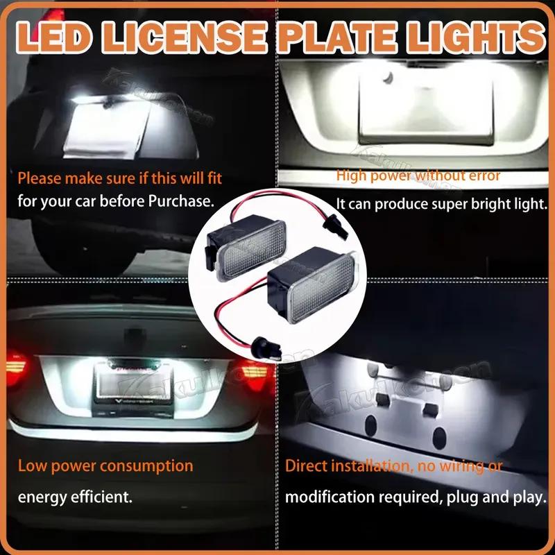 2X Canbus LED License Number Plate Light For Ford Fiesta Focus S-MAX C-MAX Grand Mondeo Kuga Galaxy Jaguar XJ Car Accessories