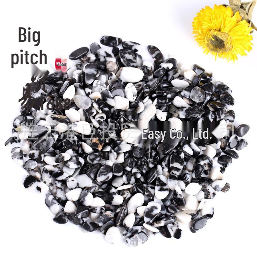 Black & White Spotted Decorative Gravel: Horse Stone for Wall Art, Fish Tanks, Bonsai & Crushed Stone Material