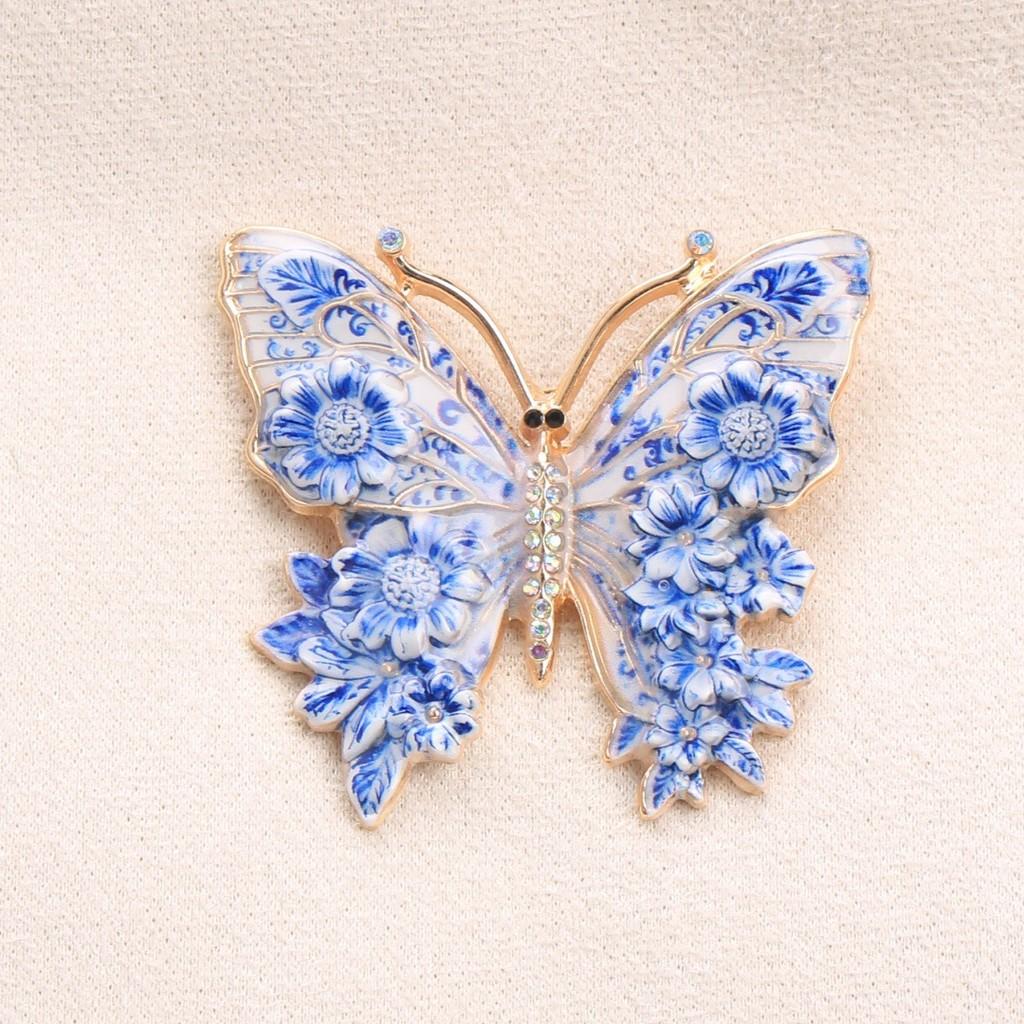 Butterfly Brooch Jewelry With Colorful Rhinestones For Elegant Women