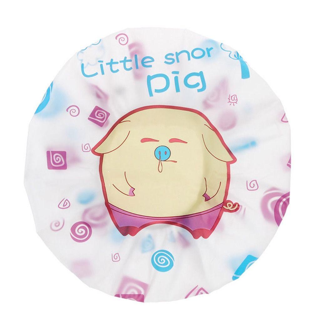 Reusable Shower Cap Waterproof Oilproof Hat Cute Head Hair Cover