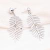 New Long Monstera Women's Hanging Earrings Flexible Leaf Pendants Female Dangle Earrings Exaggerated pendientes mujer